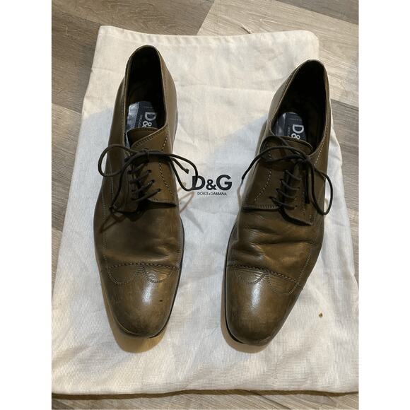 Dolce Gabbana Brown Leather Derby Shoes Loafers, Sz EU 42, W/Dust Bag, MP $1199 main image 8